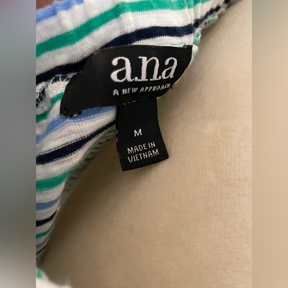 a.n.a green,blue,black,white striped top - Picture 4 of 4
